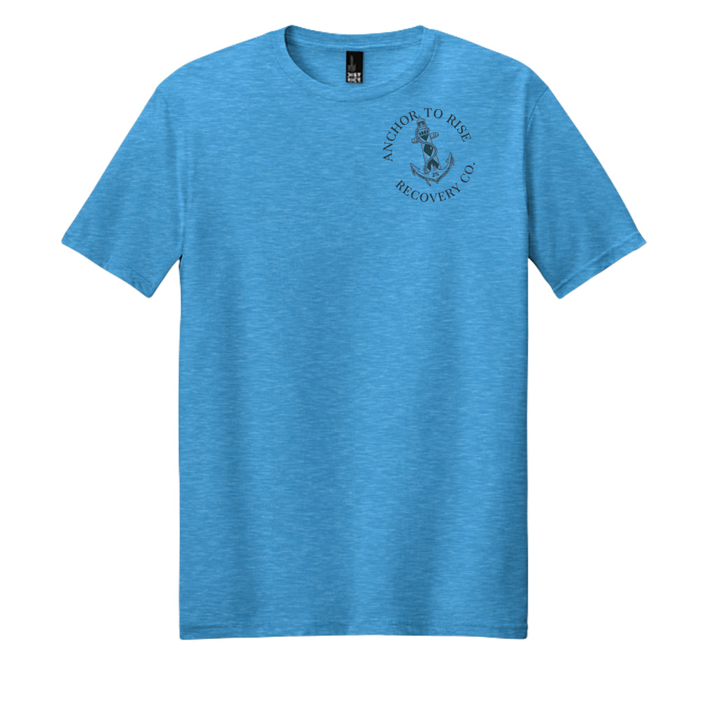Heathered Bright Turquoise - DM108 - FRONT